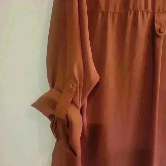 Torrid Women's Top Red Harper Georgette Popover 3/4 Sleeve Shirt Plus Size 0X - Picture 6 of 12